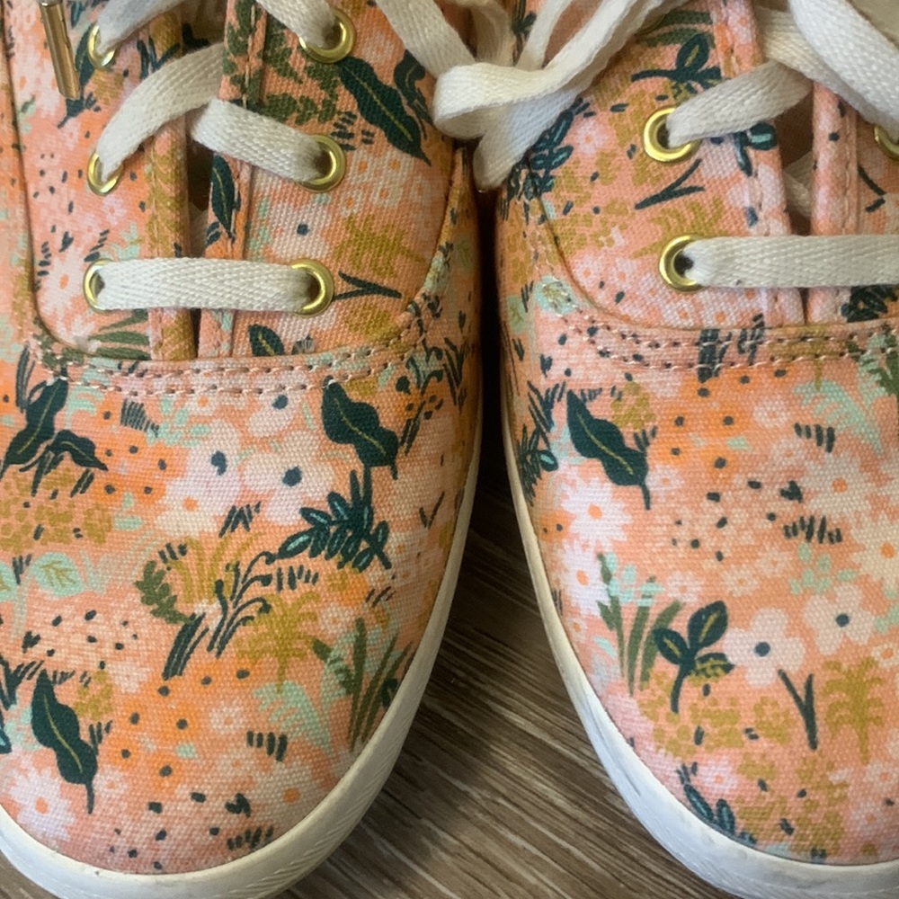 Keds 8 Medium Rifle Paper Company sneakers with minimal wear, great condition - Picture 2 of 7
